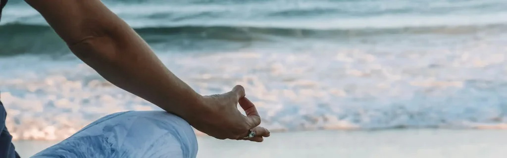 sitting at the beach