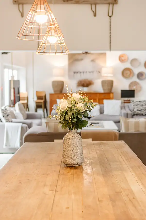 Flower and living room