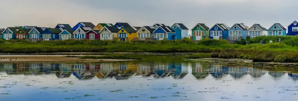 houses on the river bank