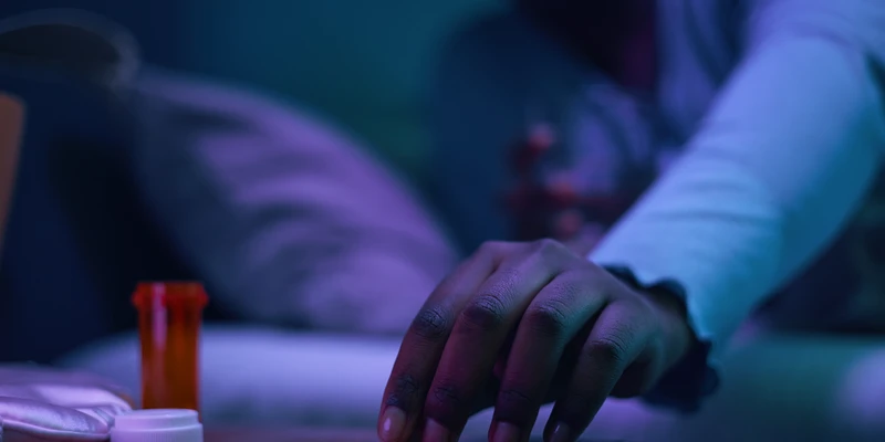 liberty drug detox person sitting table drink